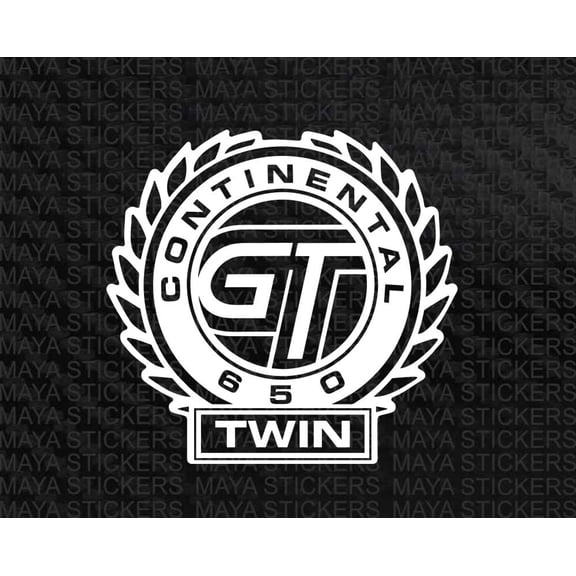 GT 650 twin emblem sticker compatible with RE continental GT 650 TWin . 3.5" x 3.36"