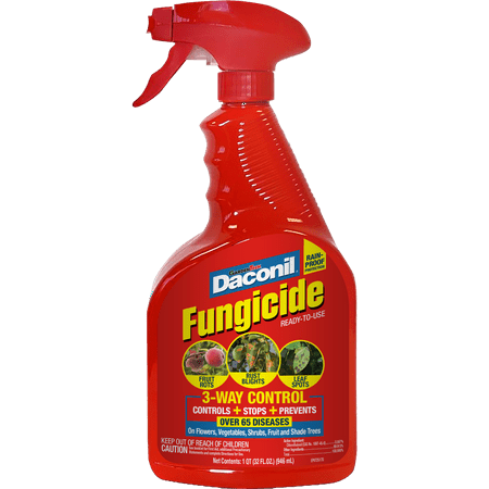 Garden Tech Daconil Fungicide 3-Way Control, Ready-to-Use Spray, 32 oz, 1 Spray Bottle