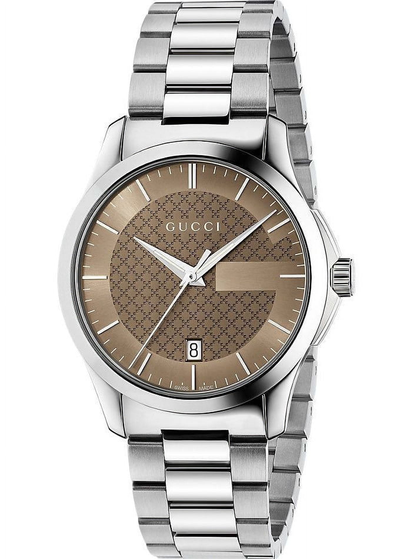 稀少 GUCCI(グッチ) G-Timeless Brown Dial Ladies Watch GT Gucci Timeless Brown Dial Stainless Steel Unisex Watch