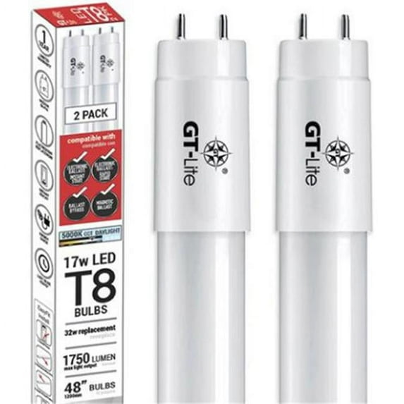 GT Industrial GT-2PK-T8-3IN1 3-in-1 LED T8 Bulb - All Compatible - Pack of 2