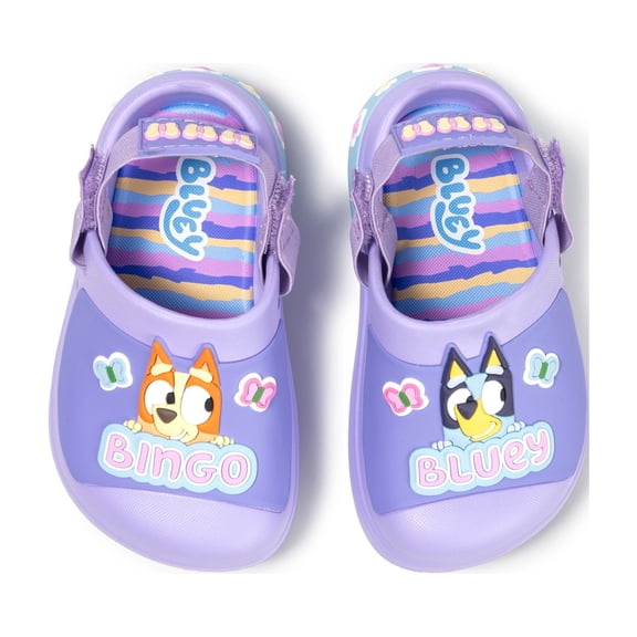 Bluey and Bingo Toddler and Little Kids Adjustable Strap Clogs
