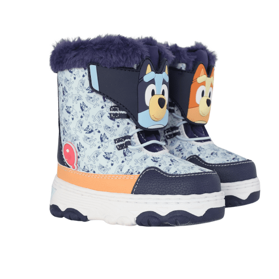 Bluey Toddler Kids Winter Boot with Faux Fur Trim
