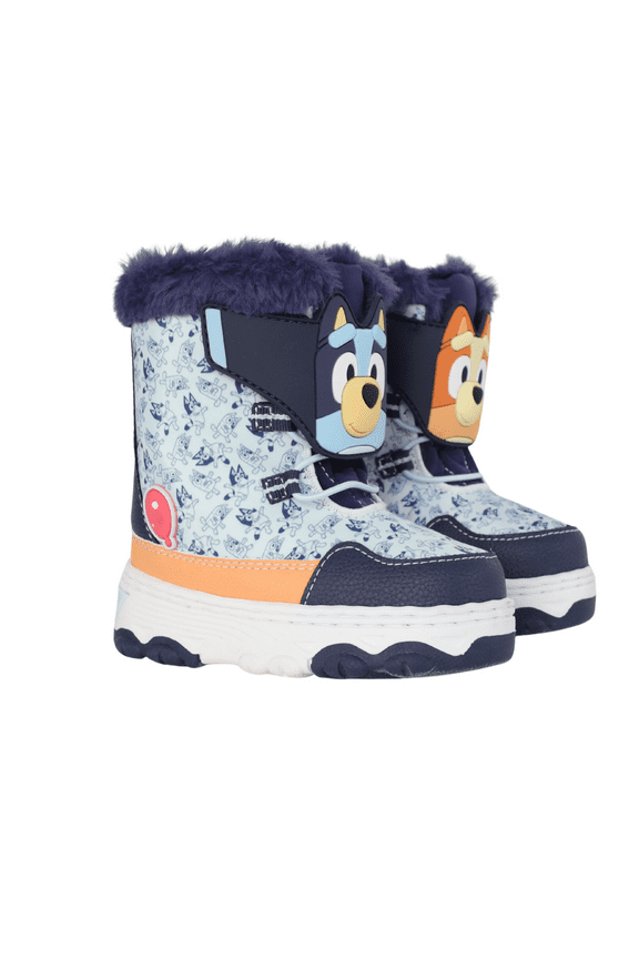 Bluey Toddler Kids Winter Boot with Faux Fur Trim
