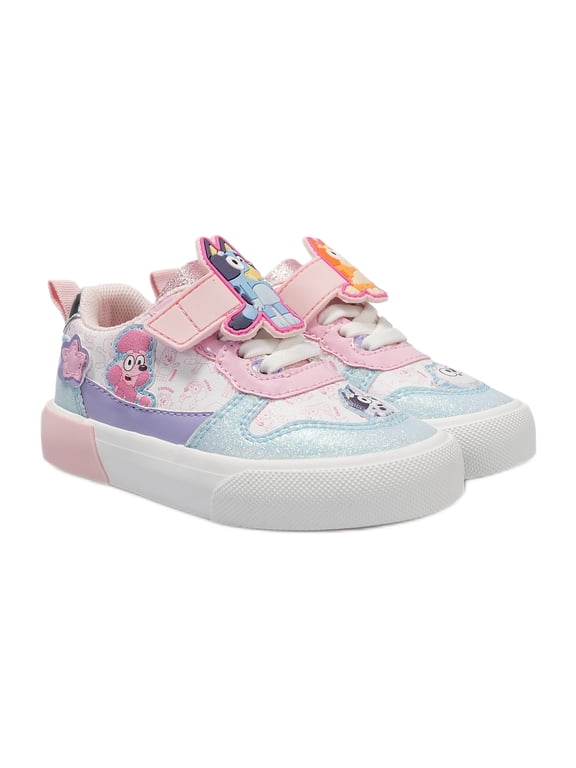 and Bingo Toddler Girls Glitter Court Sneaker