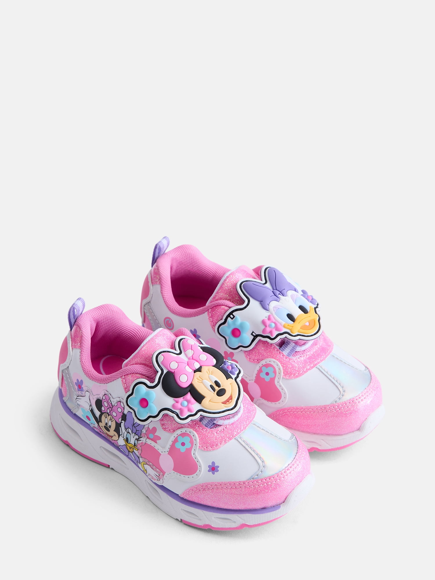 Disney Minnie Mouse and Daisy Duck Toddler Girls Athletic Light Up Sneakers