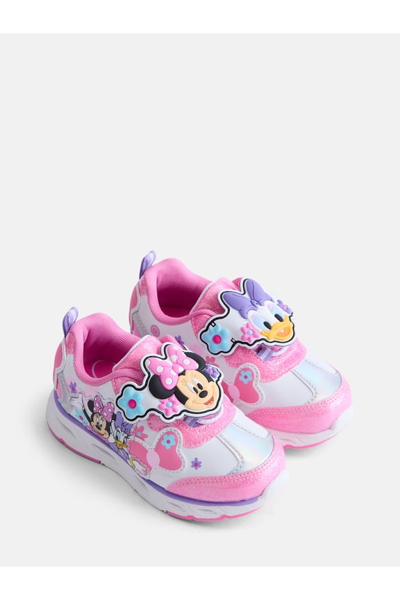 Disney Minnie Mouse and Daisy Duck Toddler Girls Athletic Light Up Sneakers