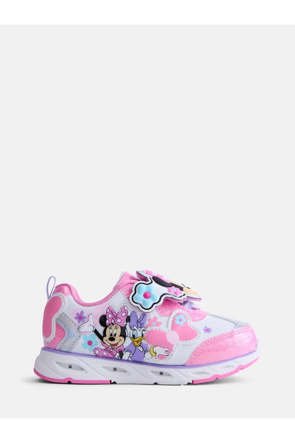 Disney Minnie Mouse and Daisy Duck Toddler Girls Athletic Light Up Sneakers