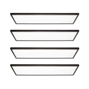 GT-Lite 1 ft. x 4 ft. 4500 Lumen 3 Level Dimmable Brightness LED Flat Panel Light 5CCT, Black, 4-Pack