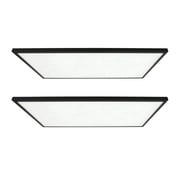 GT-Lite 2 ft. x 4 ft. 5500 Lumen 3 Power Level LED Flat Panel Light 5CCT, Black, 2-Pack