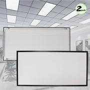 GT-Lite 2 ft. x 4 ft. 5500 Lumen 3 Power Level LED Flat Panel Light 5CCT, Black, 2-Pack