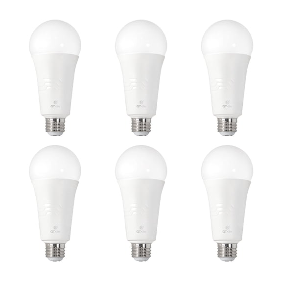 GT-Lite 3400 Lumen LED A21 3-Way Bulb, 50/200/250-Watt Equivalent E26, 2700K Soft White, 6PKS
