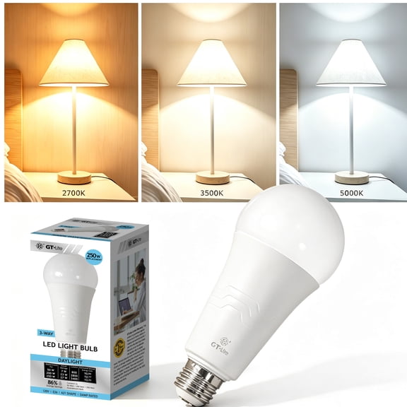 GT-Lite 3400 Lumen LED A21 3-Way Bulb, 50/200/250-Watt Equivalent E26