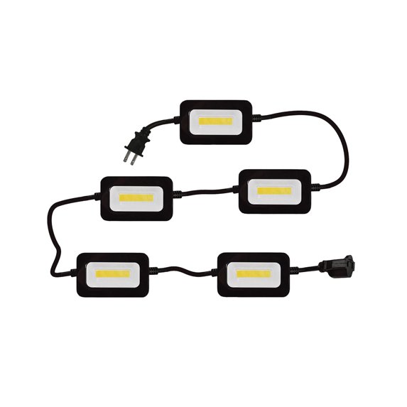 GT Lite 5000 Lumen LED String Light, 50ft Linkable, 5 Heads, Worksite ...