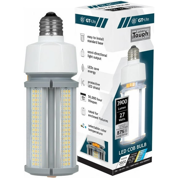 GT-Lite LED COB Bulb 3900 Lumen 27W E26