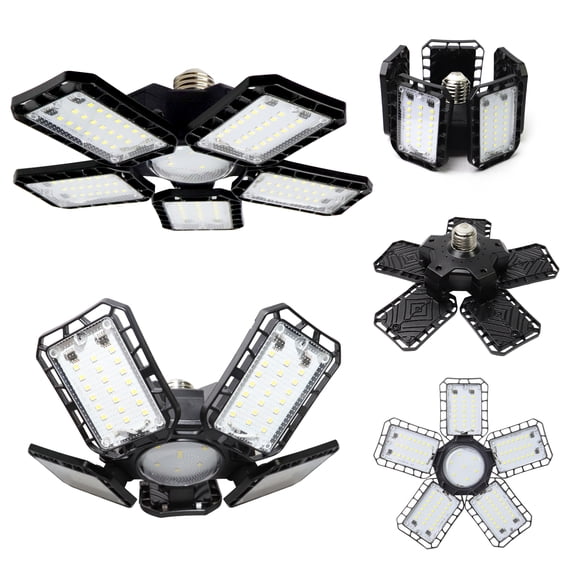 GT-Lite LED Garage Light 8000 Lumen LED 5-Panel Adjustable Bulb, 1PK