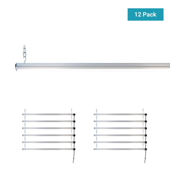 GT-Lite LED Shop Light, 4ft, 55W, 5000 Lumens, 5000K Daylight, Linkable, Pull Chain, for Garage, Basement, Workshop, 6PKS