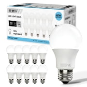 GT-Lite LED A19 Light Bulbs, 800 Lumens, 9W 60W Equivalent, E26 Base, 5000K Daylight, Non-Dimmable, 10-Pack