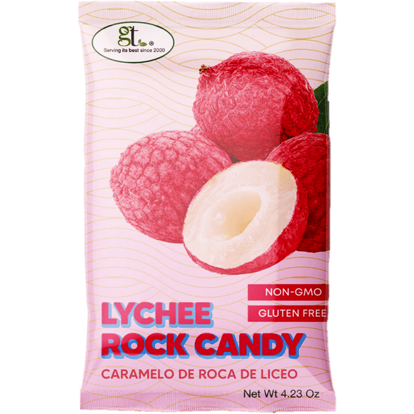 GT Lychee Rock Candy, 4.23 Ounce Bag