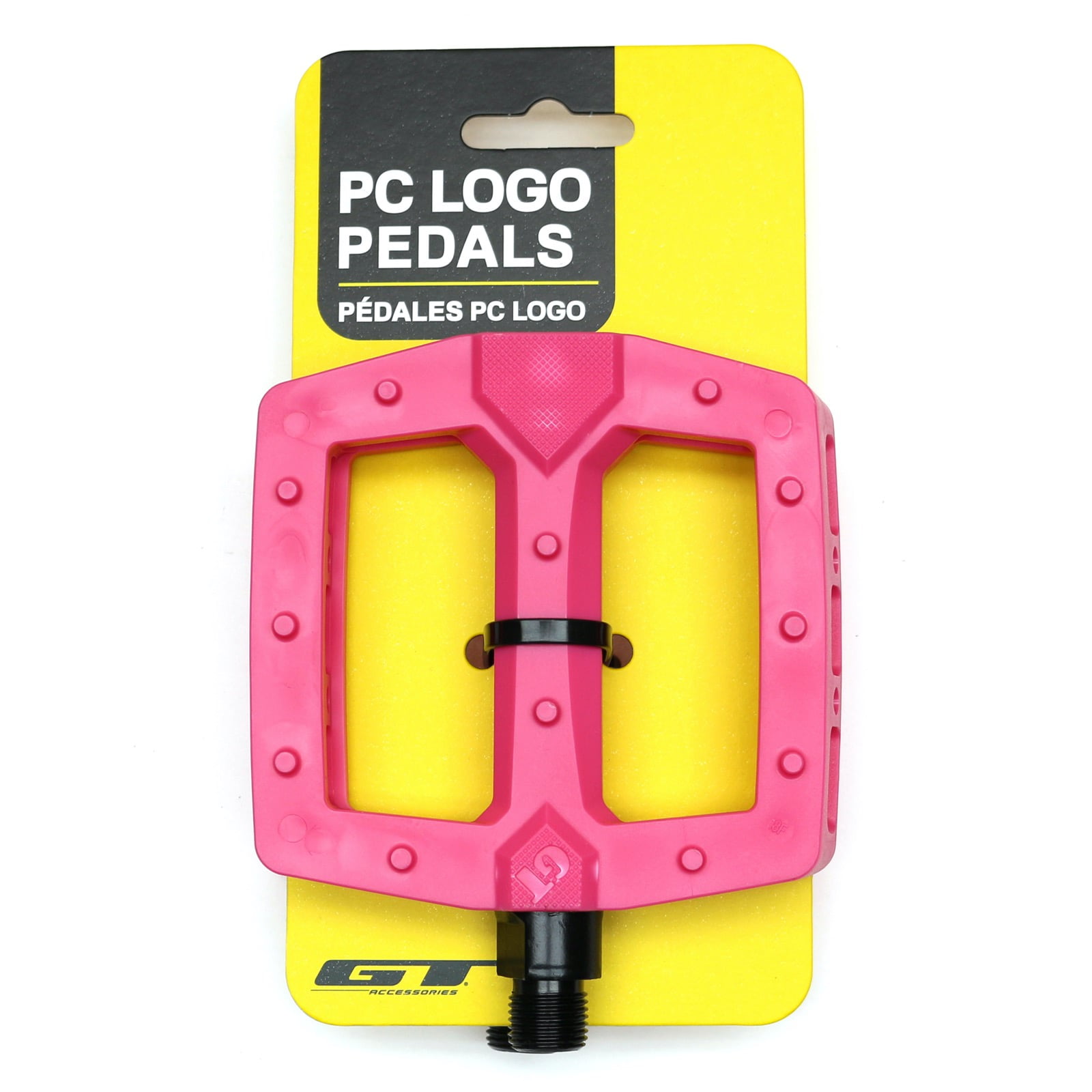 GT PC Nylon Molded Logo BMX Flat Pedals 9 16 Spindle Pink GP2257U90OS Walmart