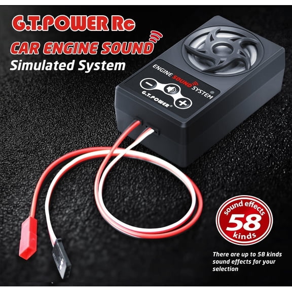 GT POWERRc All-In-One Car Engine Sound Simulated System 58 Kinds Sound Fit 1/10
