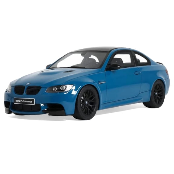 2007 BMW M3 E92 Blue Metallic with Black Top 1/18 Model Car by GT Spirit