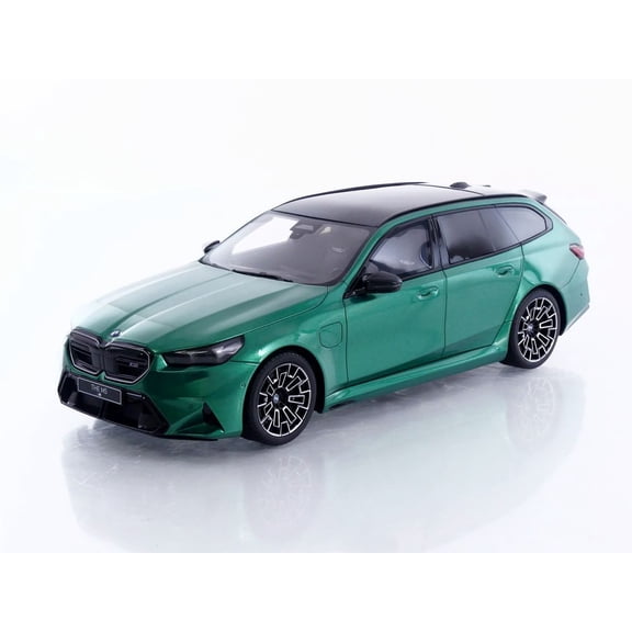 2024 BMW M5 Touring (G99) Isle of Man Green Metallic with Black Top 1/18 Model Car by GT Spirit