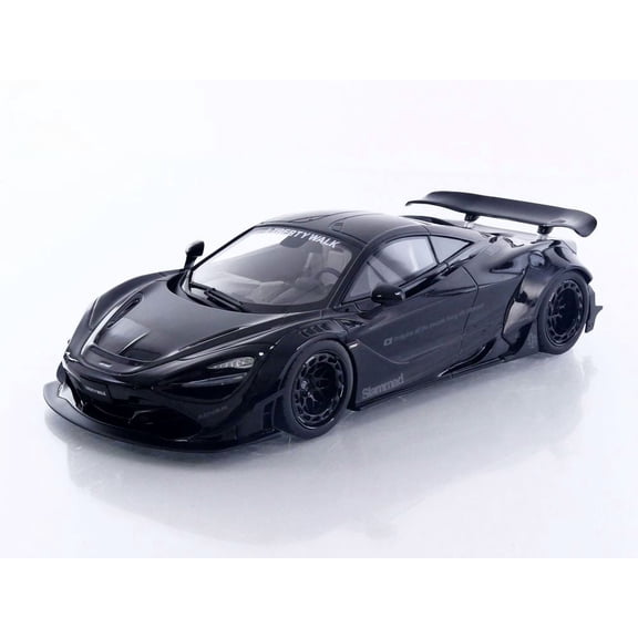 2023 McLaren 720S "LB-Works - Liberty Walk" Black 1/18 Model Car by GT Spirit