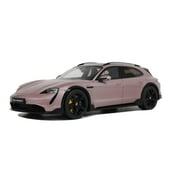 2022 Porsche Taycan Turbo S Cross Turismo Pink Metallic 1/18 Model Car by GT Spirit