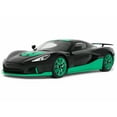 thumbnail image 1 of 2023 Rimac Nevera Black with Green Stripes 1/18 Model Car by GT Spirit, 1 of 6