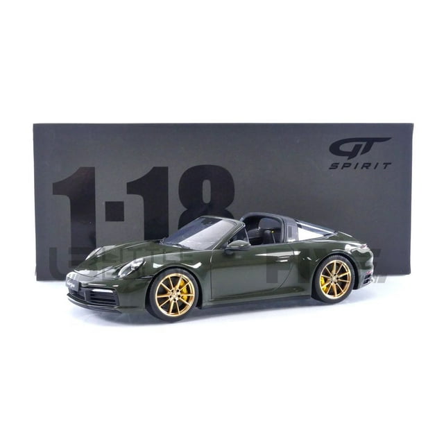 GT Spirit Porsche 911 992 Targa 4S Olive Green w/ Gold Wheels 1:18 ...