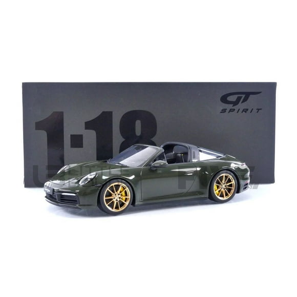 GT Spirit Porsche 911 992 Targa 4S Olive Green w/ Gold Wheels 1:18 Resin