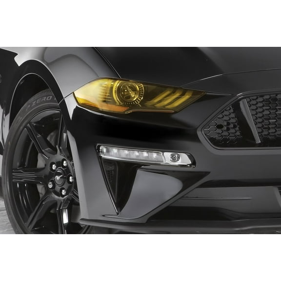 GT Styling G49-GT0995Y Transparent Yellow Headlight Cover for 2018-2020 Ford Mustang