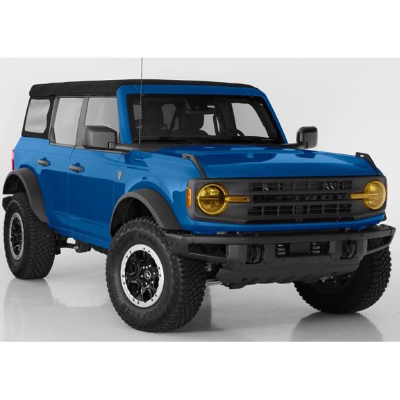 GT Styling GT2260Y Headlight Cover Kit Fits for 2021-2023 Ford Bronco - Yellow - 4 Piece