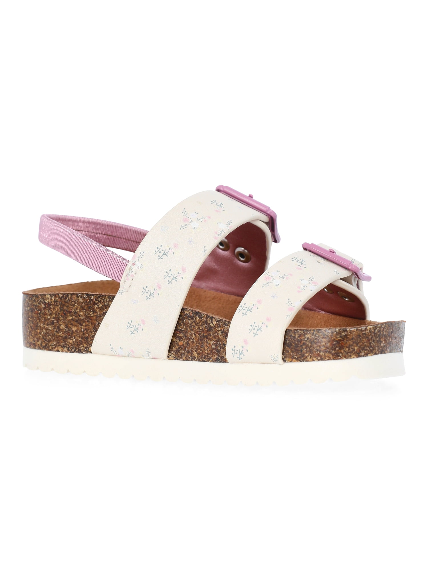 Wonder Nation Toddler Girl Double Buckle Footbed Sandals