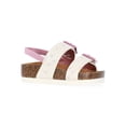 thumbnail image 1 of Wonder Nation Toddler Girl Double Buckle Footbed Sandals, 1 of 6