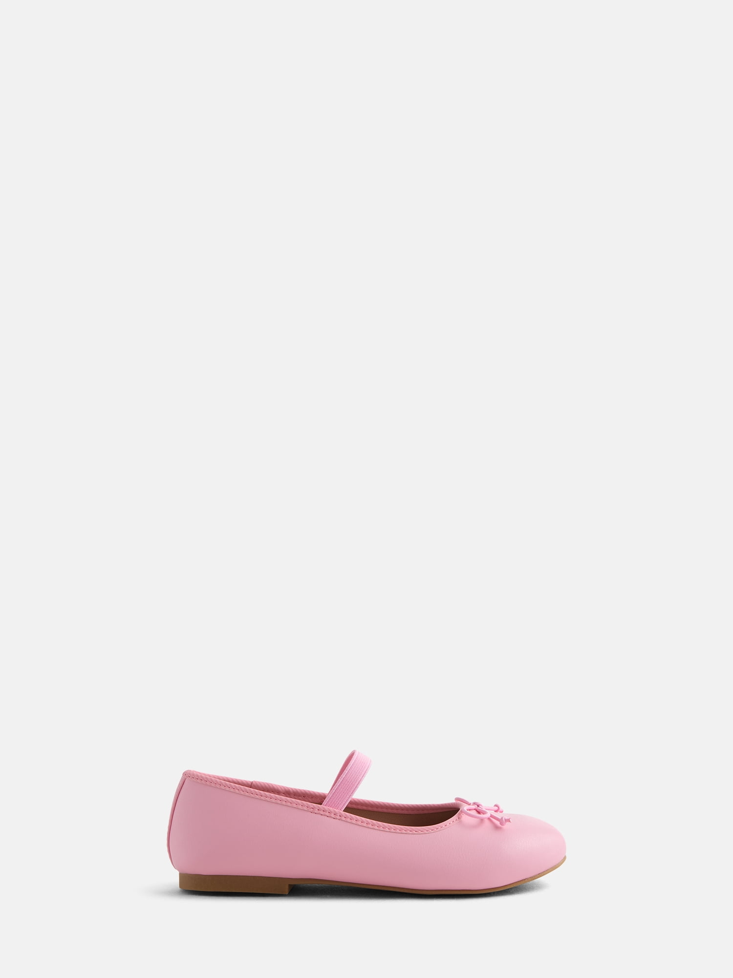 Wonder Nation Girls Bow Ballet Dress Shoes