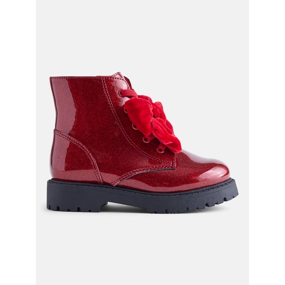 Wonder Nation Baby and Toddler Girls Bow Combat Boots