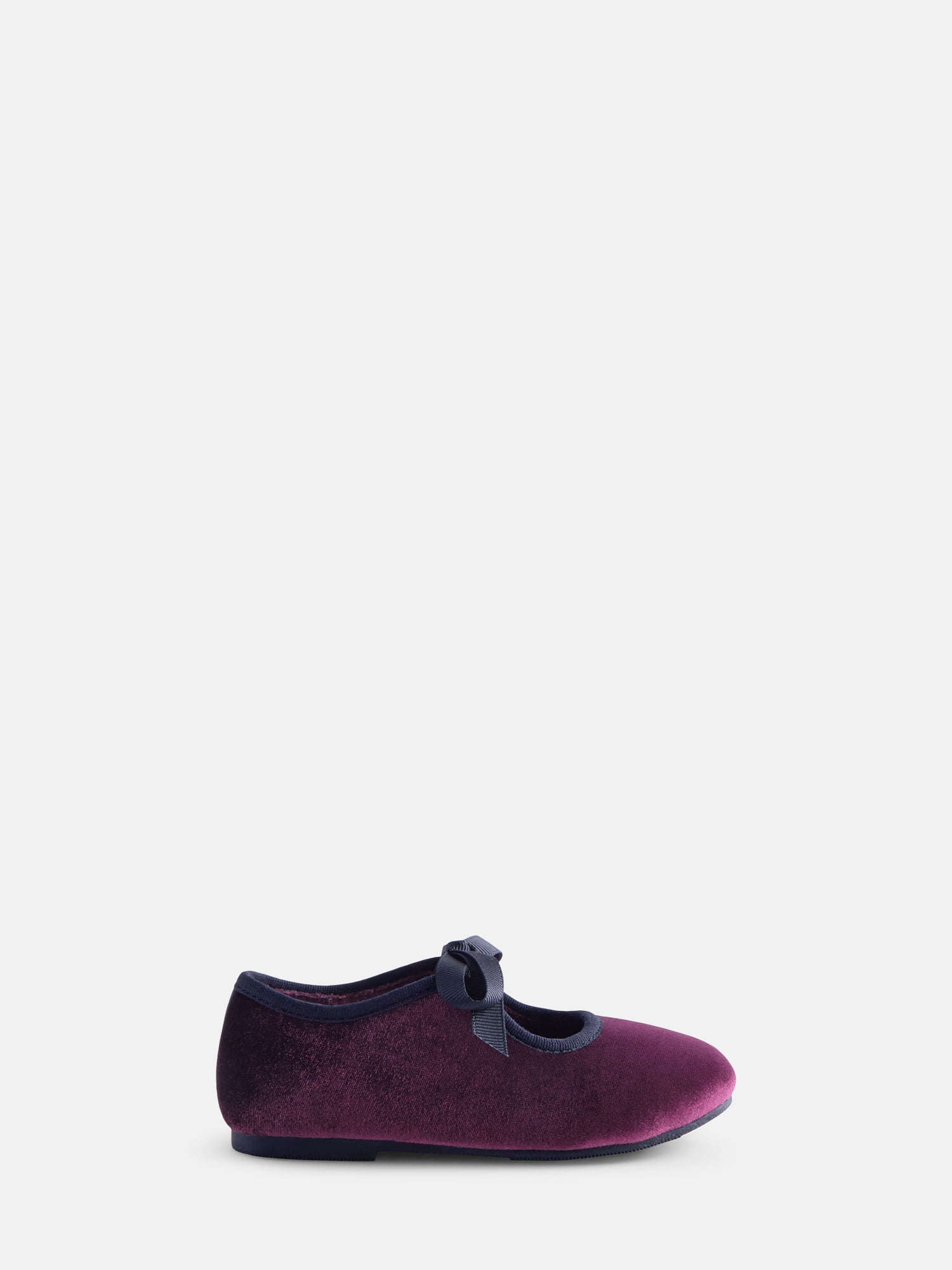 Wonder Nation Toddler Girls Velvet Bow Ballet Flats
