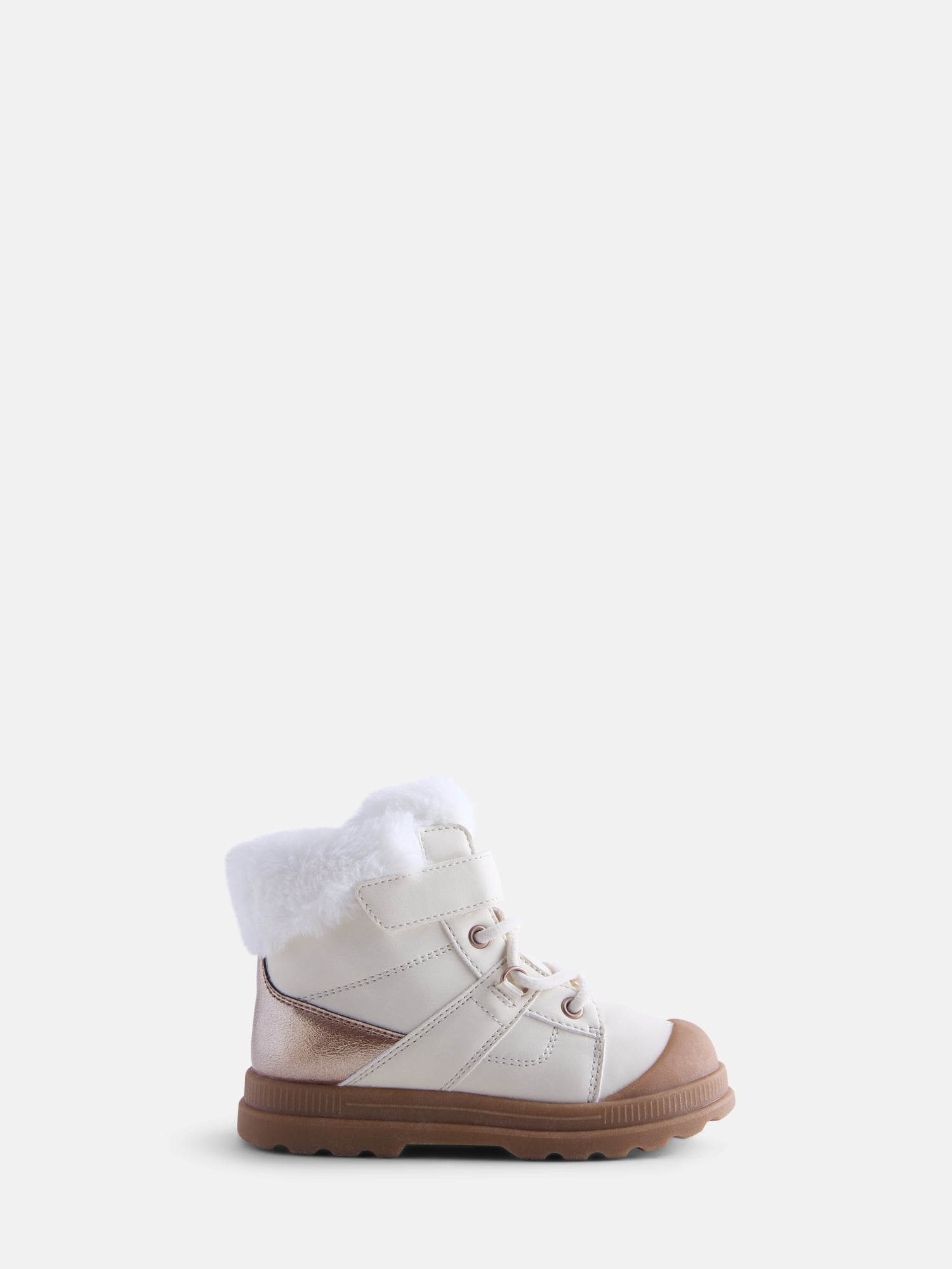 Wonder Nation Baby and Toddler Girls Winter Boots with Faux Fur Lining