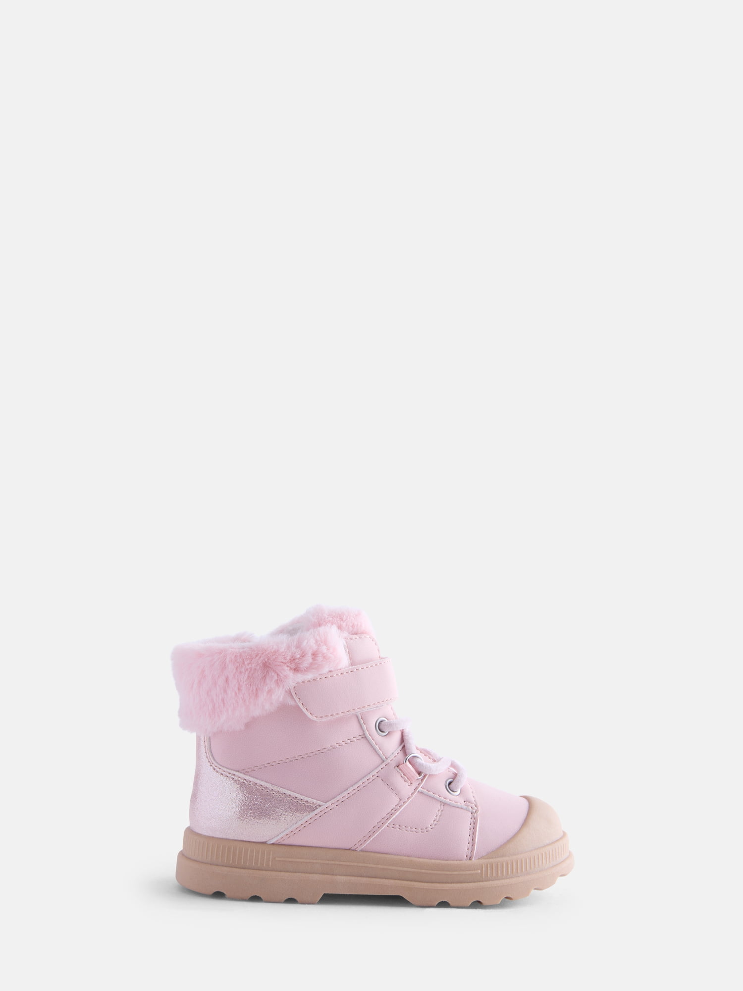 Wonder Nation Baby and Toddler Girls Winter Boots with Faux Fur Lining