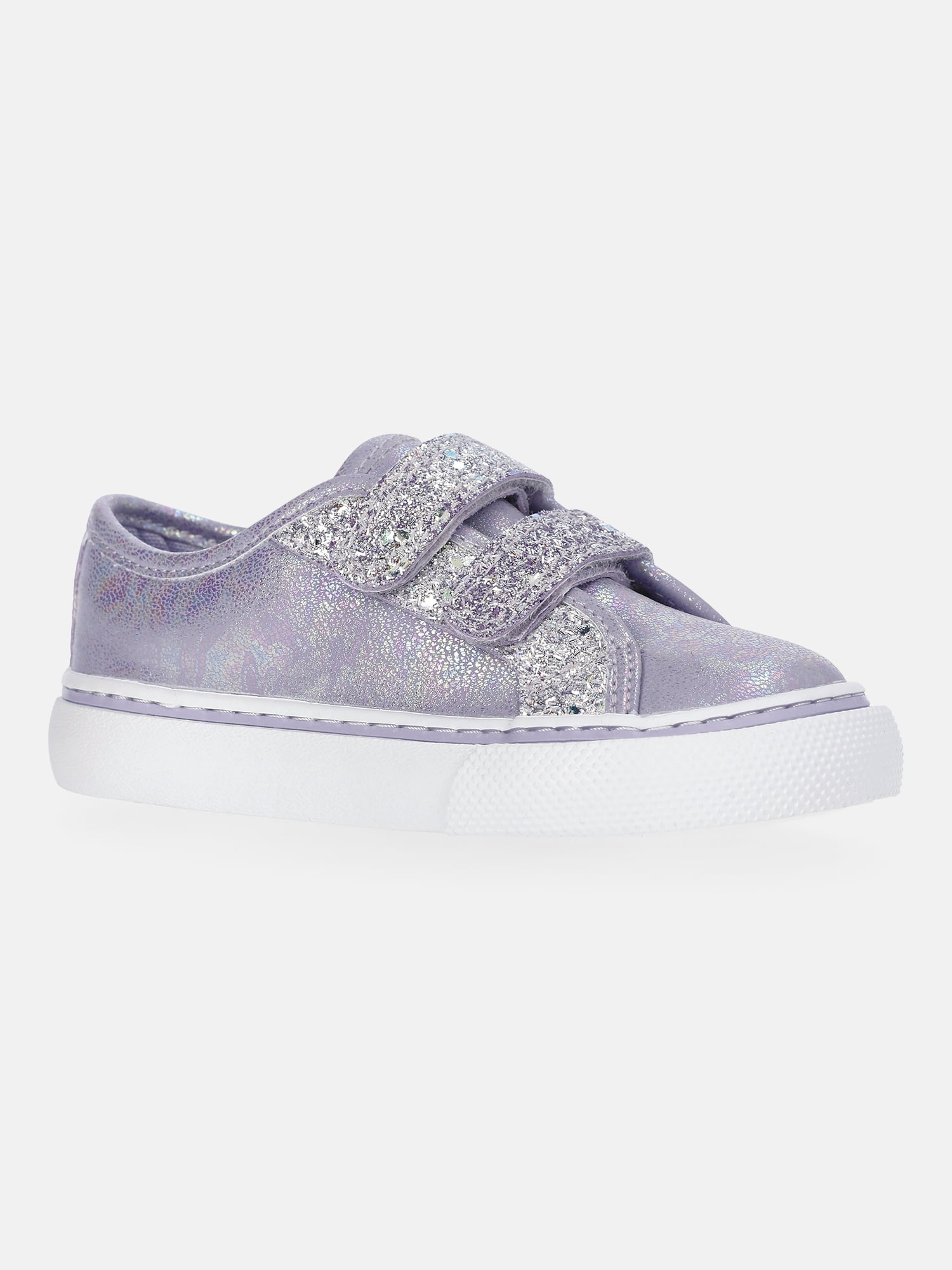 Wonder Nation Toddler Girls Glitter Two Strap Skate Sneakers