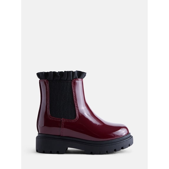 Wonder Nation Toddler Girls Ruffle Chelsea Boots
