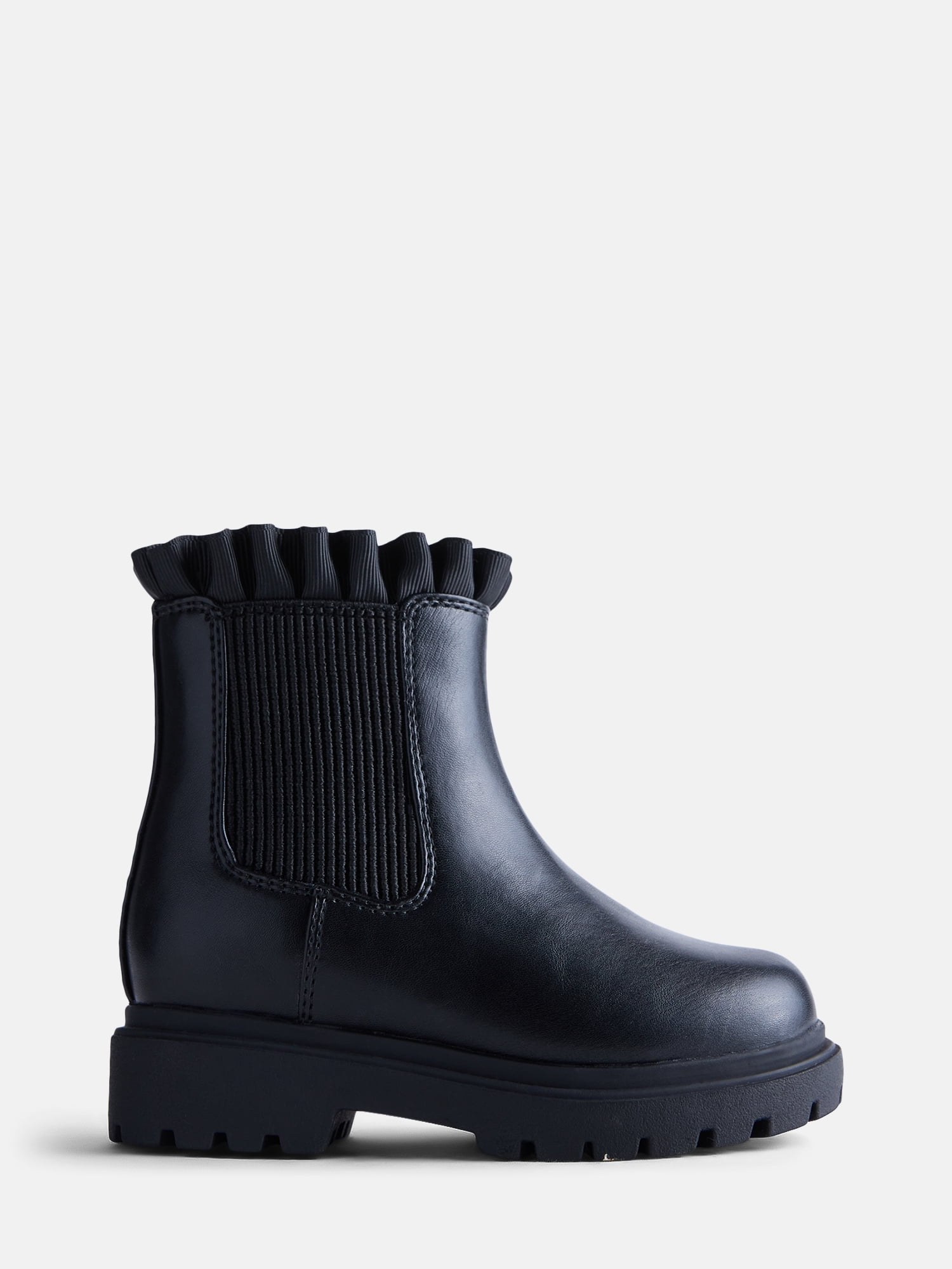 Wonder Nation Toddler Girls Ruffle Chelsea Boots