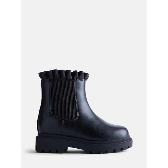 Wonder Nation Toddler Girls Ruffle Chelsea Boots