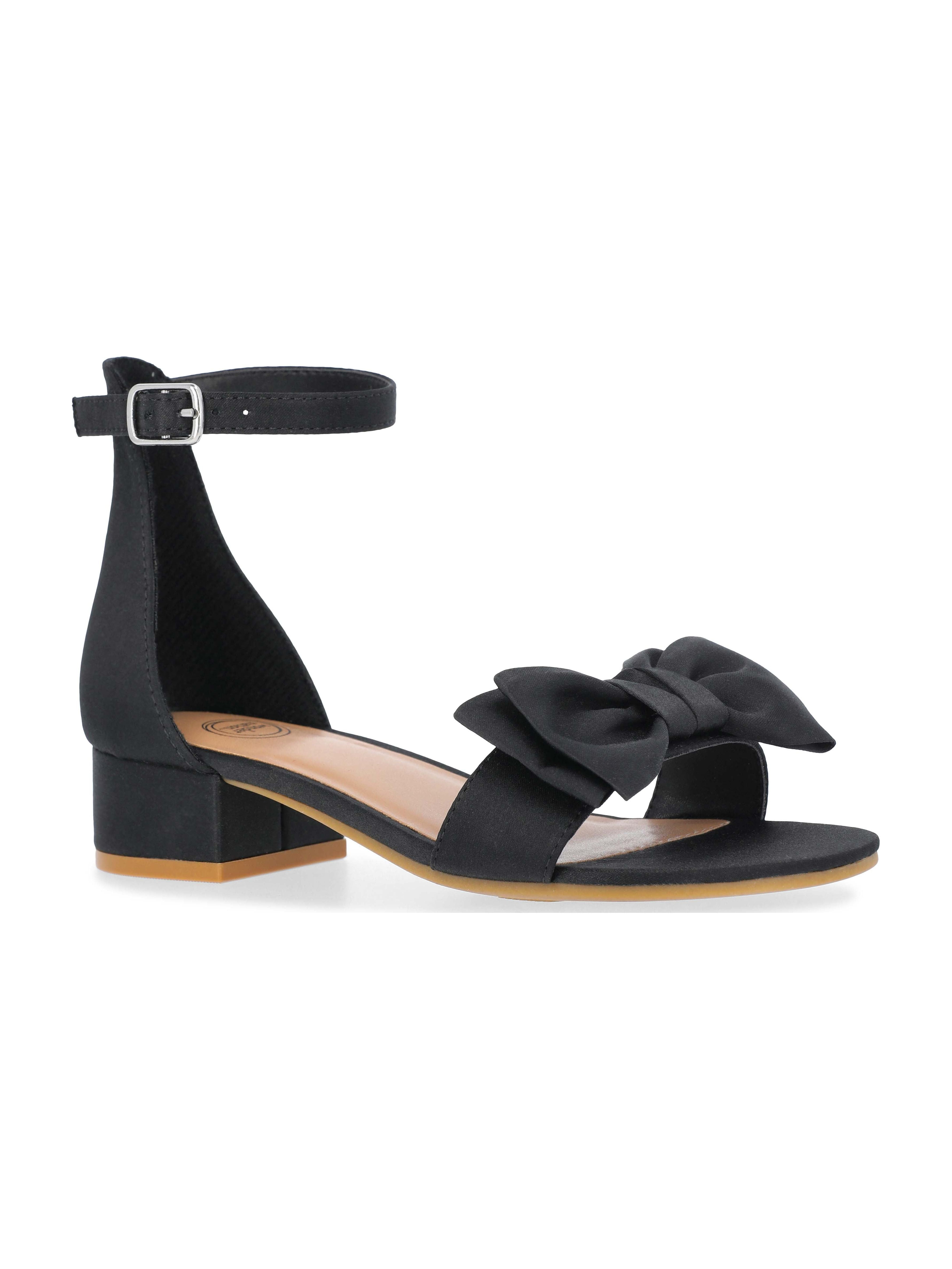 Wonder Nation Toddler, Little, and Big Girls Bow Heeled Sandals