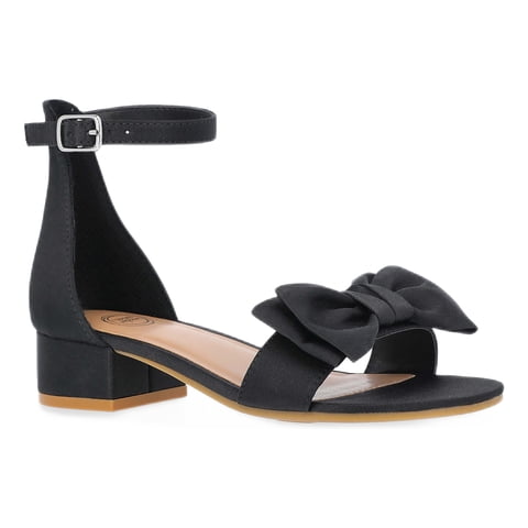 Toddler, Little, and Big Girls Bow Heeled Sandals