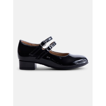 Wonder Nation Toddler Girls' Double Strap Patent Dress Shoes