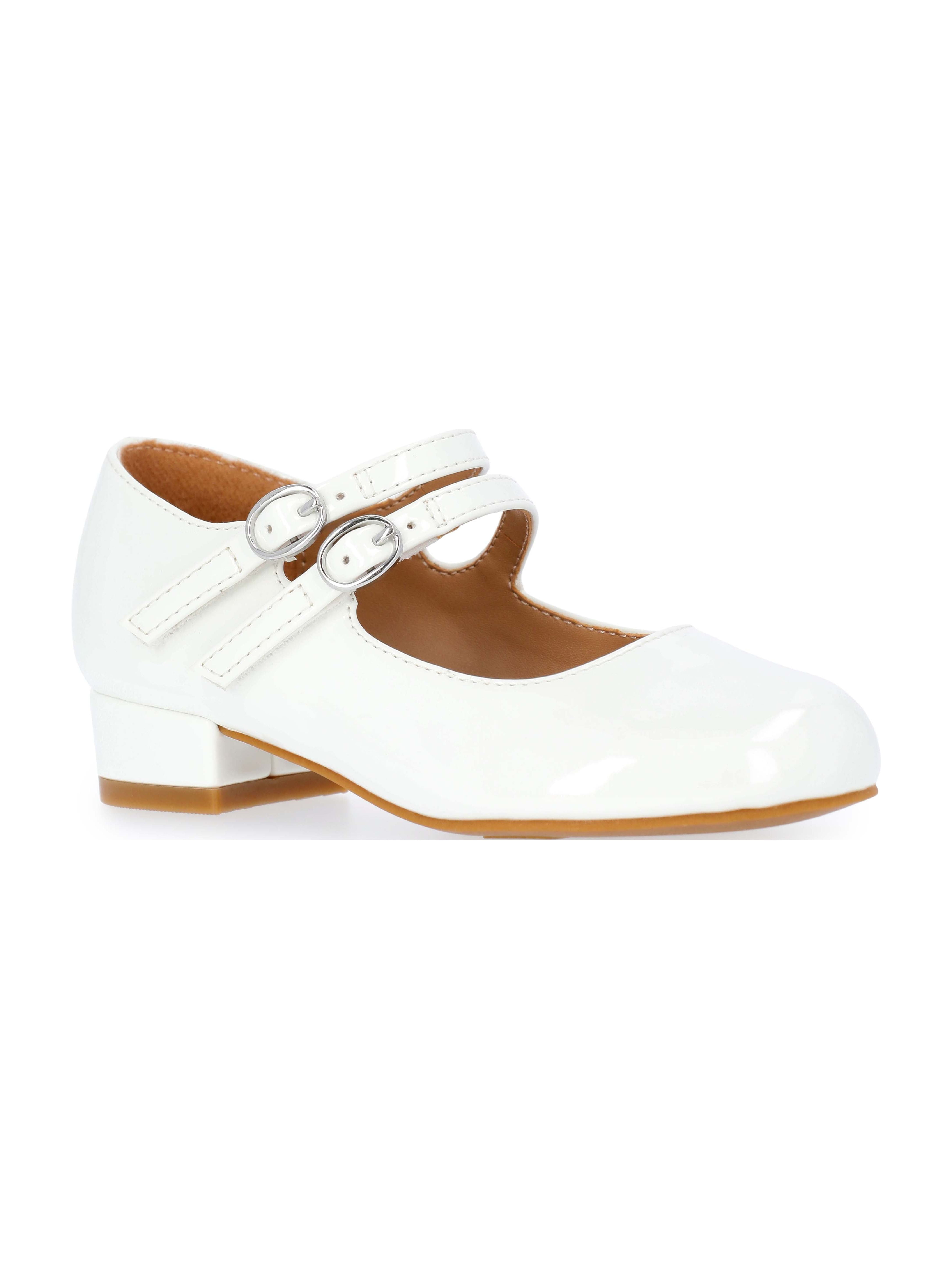 Wonder Nation Toddler, Little and Big Girls Double Strap Dress Shoes with Block Heels