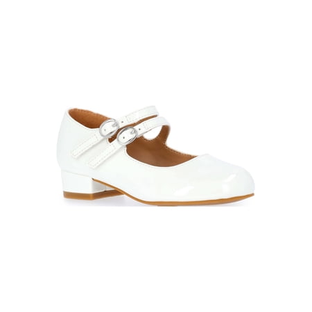 Wonder Nation Toddler, Little and Big Girls Double Strap Dress Shoes with Block Heels