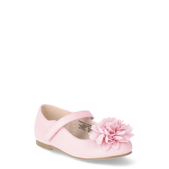 Wonder Nation Toddler Girls Mary Jane Flower Shoes